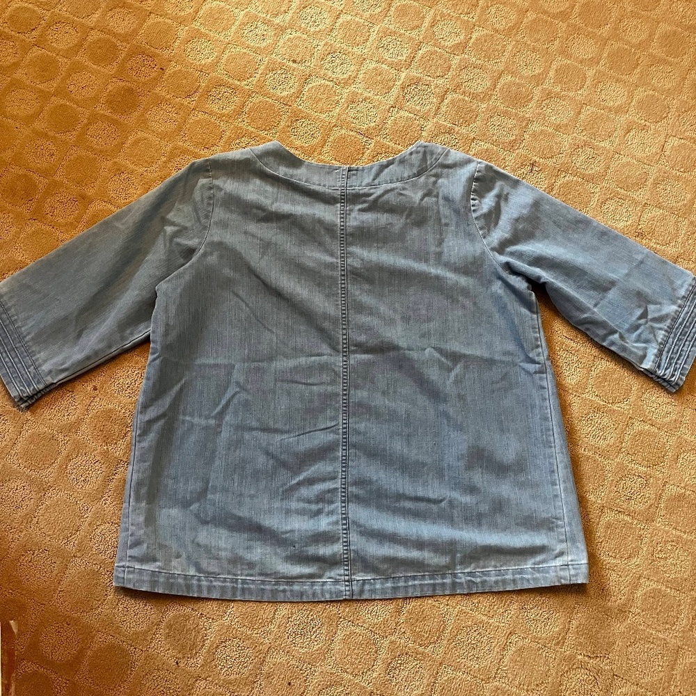 Denim 2/3 sleeve women's top - Picture 4 of 6